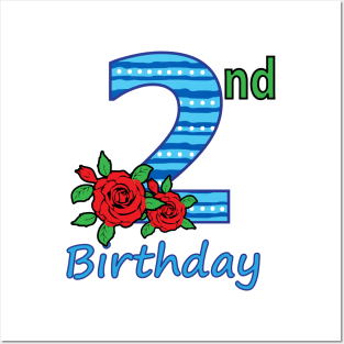 2nd Flower - 2nd Birthday - Flower - Floral - Birthday Posters and Art